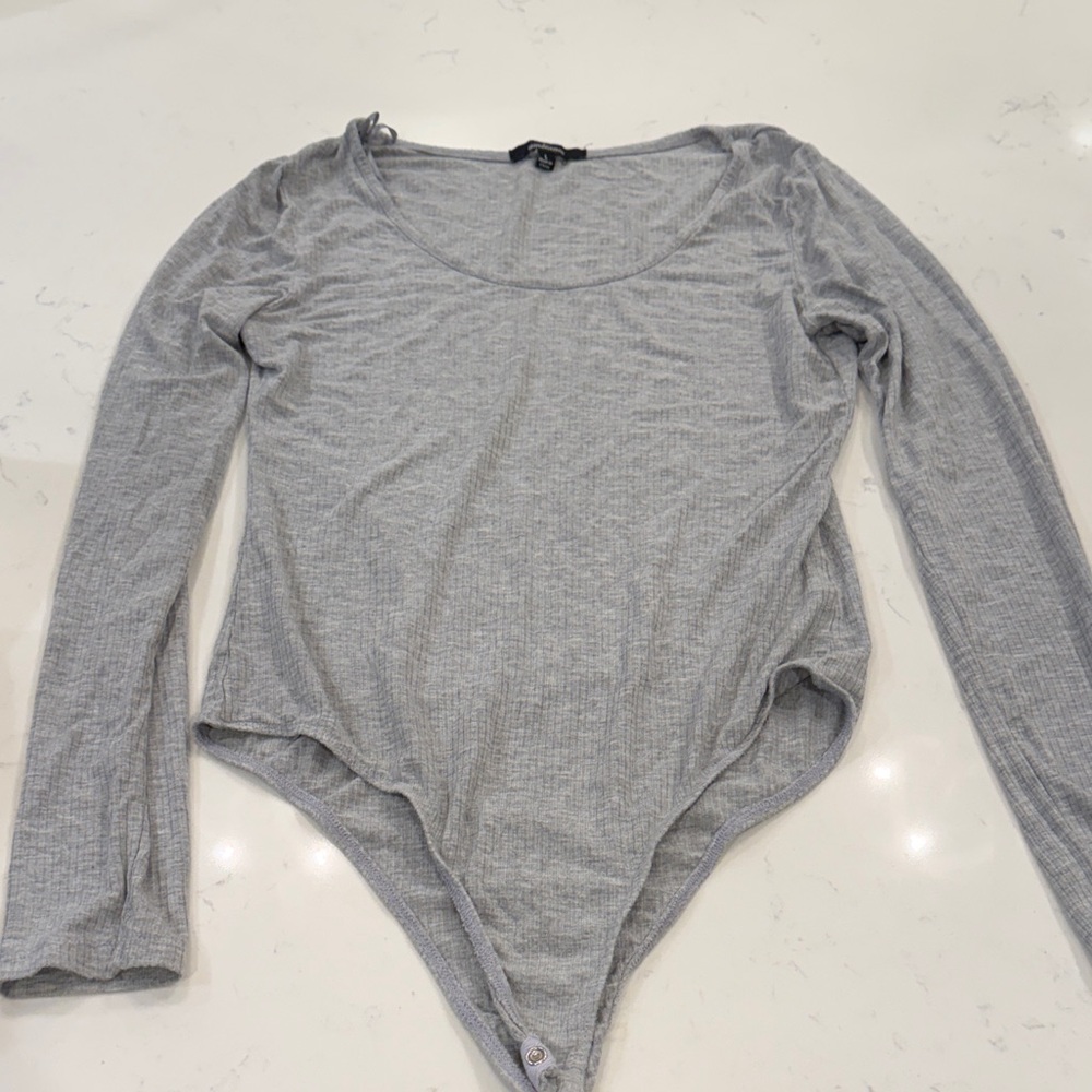 Gray Long Sleeve Women's Top